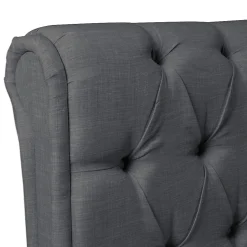 Weber Industries Lit CHELSEA 160x200 + 4 tiroirs + sommier / Gris foncé