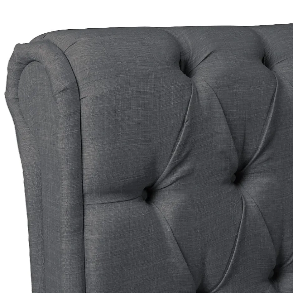 Weber Industries Lit CHELSEA 160x200 + 4 tiroirs + sommier / Gris foncé