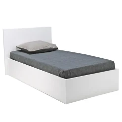 Bb Loisir Lit coffre 1 place 90x190cm couleur Blanc avec sommier MARO