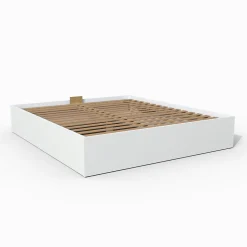 Bb Loisir Lit coffre 2 places 140x190cm couleur Blanc avec sommier BILYBA