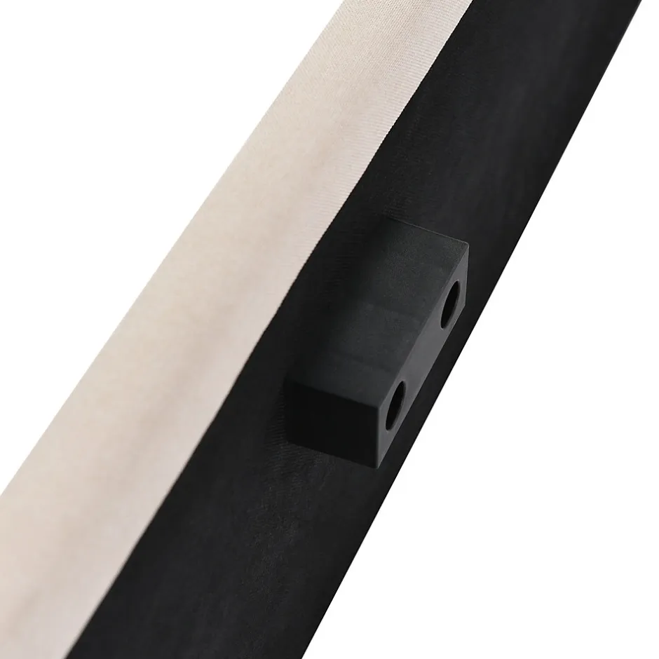 Generique Lit coffre 180 x 200 cm - Lit Double avec Sommier à Lattes - Lin Bois Métal - Sans Matelas - Beige