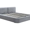 Vente-unique Lit coffre 140 x 190 cm - Tissu - Gris - JUDALO de Maison Céphy