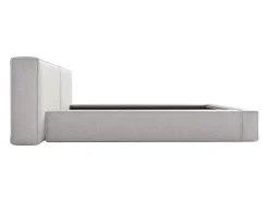 Vente-unique Lit coffre 140 x 190 cm - Tissu - Gris clair - TIMANO Sale
