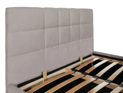 Vente-unique Lit coffre 180 x 200 cm - Tissu - Beige - ELIAVA