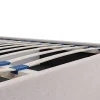Vente-unique Lit coffre 200 x 200 cm - Tissu - Beige - ELIAVA Discount