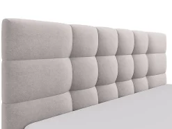 Vente-unique Lit coffre 200 x 200 cm - Tissu - Beige - ELIAVA Discount