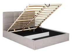 Vente-unique Lit coffre 160 x 200 cm - Tissu - Beige - ELIAVA Hot