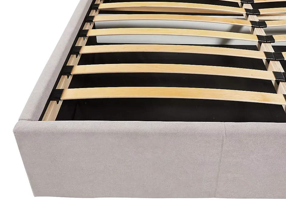 Vente-unique Lit coffre 160 x 200 cm - Tissu - Beige - ELIAVA Hot