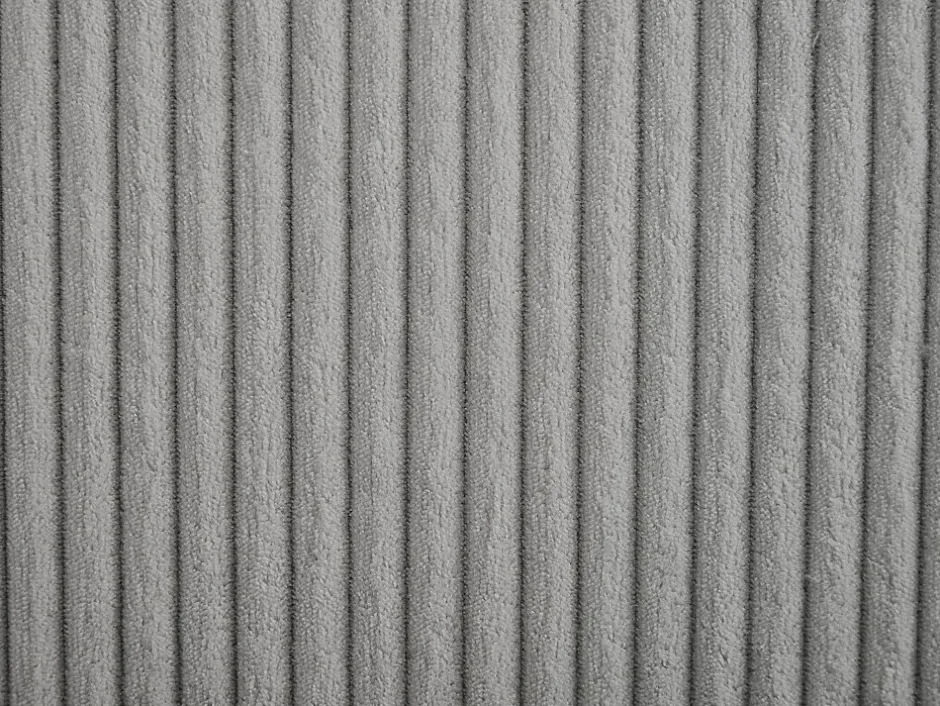 Vente-unique Lit coffre 180 x 200 cm - Velours côtelé - Gris + Matelas - NAYOLA