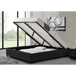 Concept Usine Lit coffre 140 x 190 cm noir - KENNINGTON