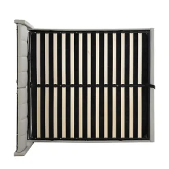 Gutent Lit coffre 160 x 200 cm,lit hydraulique,Lit rembourré, avec espace de rangement, tête de lit réglable,PU,gris Best