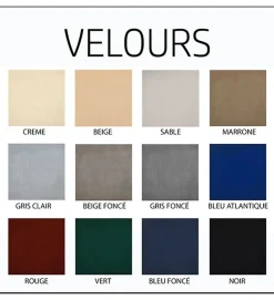 Pro Et Discount Lit Coffre Bicolore 160x200 cm Velours Alcantara beige et sable avec Matelas et Rangement Integre