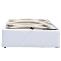 Nuits D'Or Lit coffre blanc - 100x200 cm - 12 lattes - montage rapide - revetement facile d'entretien - - style moderne