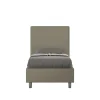 Ityhome Lit coffre capitonné Focus simili cuir cappuccino 80x190
