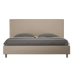 Ityhome Lit coffre capitonné simili cuir gris tourterelle Focus 200x200