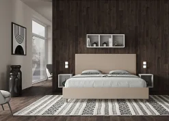 Ityhome Lit coffre capitonné simili cuir gris tourterelle Focus 200x200
