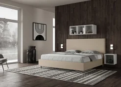 Ityhome Lit coffre capitonné simili cuir gris tourterelle Focus 200x200
