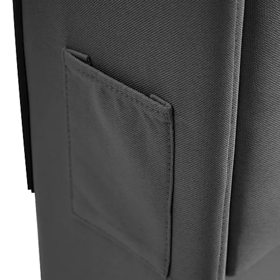 ModernLuxe Lit coffre capitonné 160x200cm avec LED et Ports de charge USB - tissu en Lin - tête de lit avec espace de rangement - Gris Sale