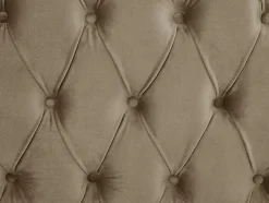 Vente-unique Lit coffre chesterfield 160 x 200 cm - Velours - Taupe + Matelas - DULENI Clearance