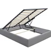 Nuits D'Or Lit coffre dehoussable 180x200 cm gris - montage rapide - entretien facile - confort optimal - - style moderne