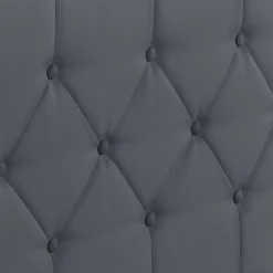 IDMarket Lit coffre double AUSTIN avec tête de lit et sommier 160 x 200 cm PVC gris Outlet