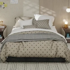 Okwish Lit Coffre Double 140x200 cm, Lit Adulte et Ado avec Vérins Hydrauliques et Coffre Intégré, Velours Hollandais Gris, Sans Matelas