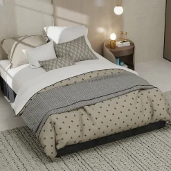 Okwish Lit Coffre Double 140x200 cm, Lit Adulte avec Vérins Hydrauliques et Rangement Intégré, Cadre Robuste, Velours Gris