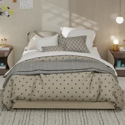 Okwish Lit Coffre Double 140x200 cm, Lit Adulte avec Vérins Hydrauliques, Cadre Moderne en Velours Beige, Sans Matelas Outlet