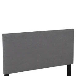 Corium Lit coffre Juva rembourré avec velours côtelé 90 x 200 cm gris