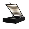 Nuits D'Or Lit coffre noir 90x200 cm - 12 lattes - pieds inclus - soutien ferme - confort optimal - gain de place Sale