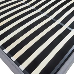 [En.Casa] Lit coffre Nola 180 x 200 cm gris en.casa Hot