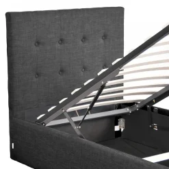Weber Industries Lit coffre PARMA 90x190 + 1 sommier / Gris foncé