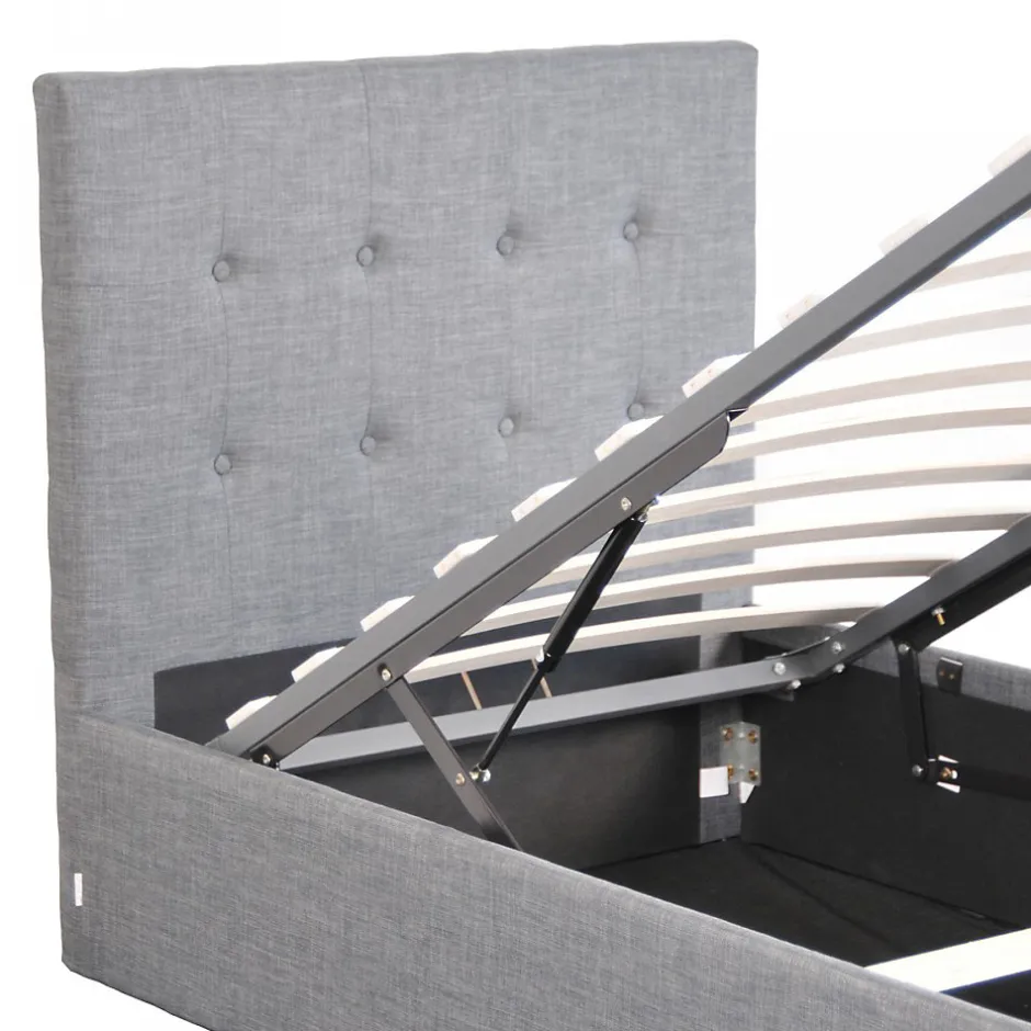 Weber Industries Lit coffre PARMA 90x190 + 1 sommier / Gris clair Hot