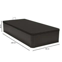 Weber Industries Lit coffre SPIRO 90x200 + 1 sommier / Noir