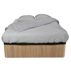 Weber Industries LIT COFFRE SPIRO 160x200cm + 1 SOMMIER / Décor Chêne Blanchi