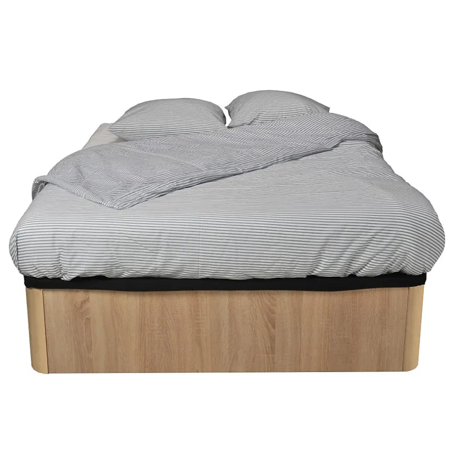 Weber Industries LIT COFFRE SPIRO 180x200cm + 1 SOMMIER / Décor Chêne Blanchi Hot