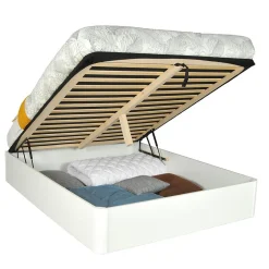 Weber Industries LIT COFFRE SPIRO 140x190cm + 1 SOMMIER / BLANC Outlet