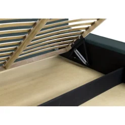 Meublorama Lit coffre VELORA Vert émeraude 180x200 cm Tissu velours doux Sommier relevable Rangement intégré