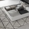Ityhome Lit coffre 140x200 avec tête de lit inclinée en frêne blanc Demas Sale