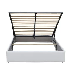 Nuits D'Or Lit coffre 180x200 cm - dehoussable blanc - montage rapide - revetement facile entretien - rangement optimise - design moderne