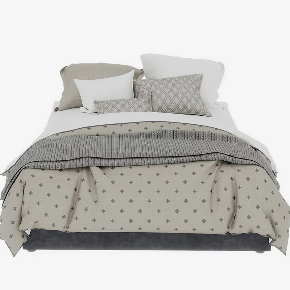 Okwish Lit Coffre 140x200 cm - Lit Double pour Adulte/Ado avec Système Hydraulique, Sans Matelas, en Velours Hollandais Gris Hot