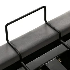 Okwish Lit coffre 160x200 cm - Lit double capitonné avec tête de lit oreille - Velours - Sans Matelas - Gris