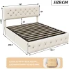 Simple Life Lit Coffre 160x200 Cm, Cadre De Lit Avec Tête De Lit Et Sommier à Lattes, Velours, Beige Discount