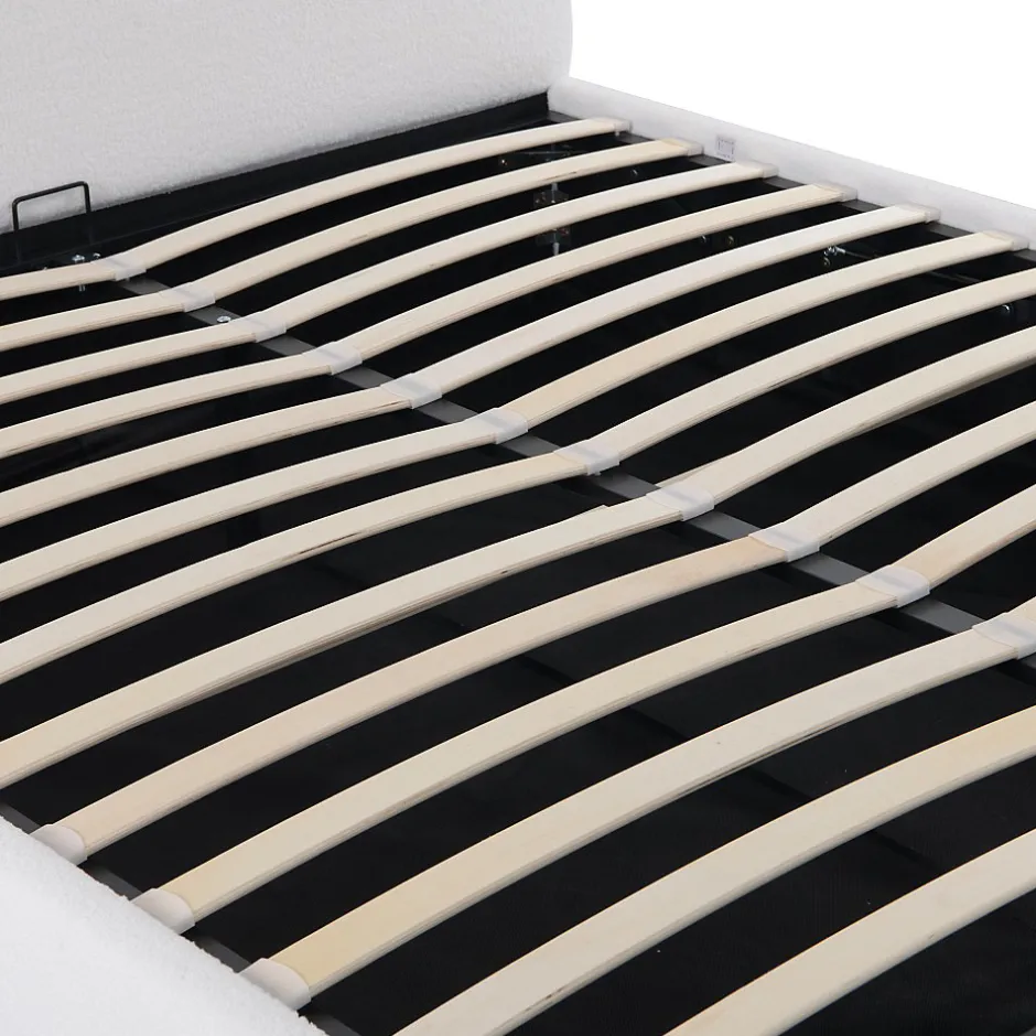 Weber Industries LIT COFFRE 140x190 CM COCOON+ SOMMIER / Tissu Bouclette Blanc