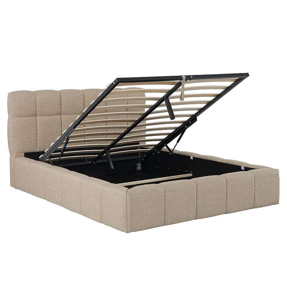 Weber Industries Lit coffre 160x200 cm ELIAS + sommier / Beige