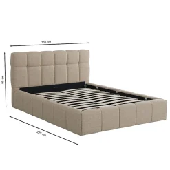 Weber Industries Lit coffre 160x200 cm ELIAS + sommier / Beige