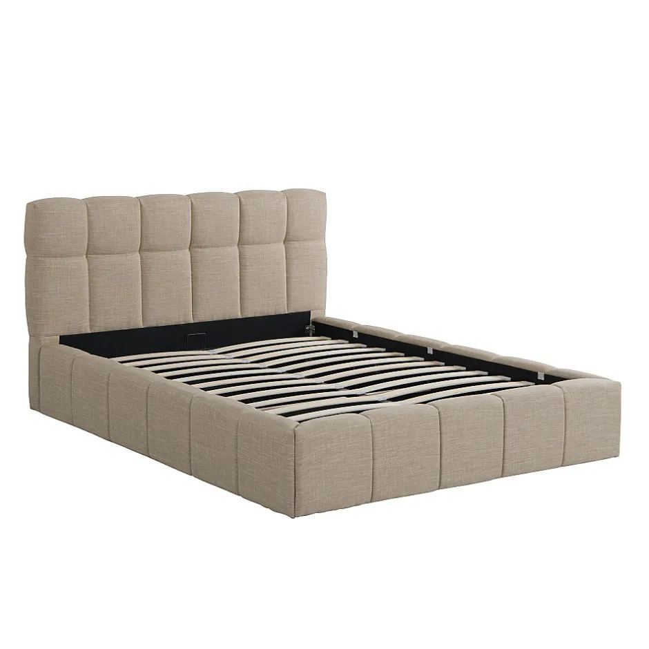 Weber Industries Lit coffre 140x190 cm ELIAS + sommier / Beige