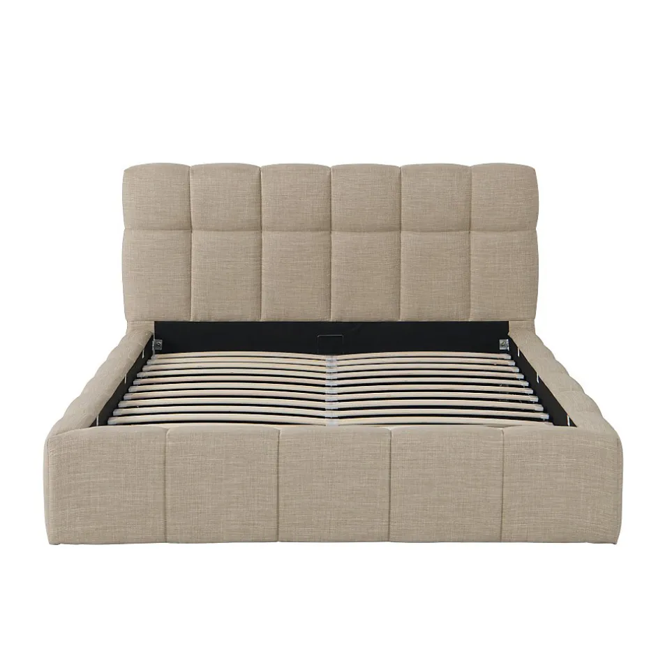 Weber Industries Lit coffre 140x190 cm ELIAS + sommier / Beige