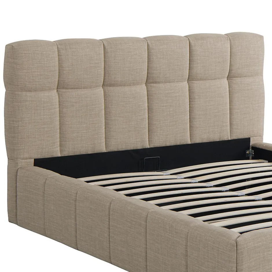 Weber Industries Lit coffre 140x190 cm ELIAS + sommier / Beige
