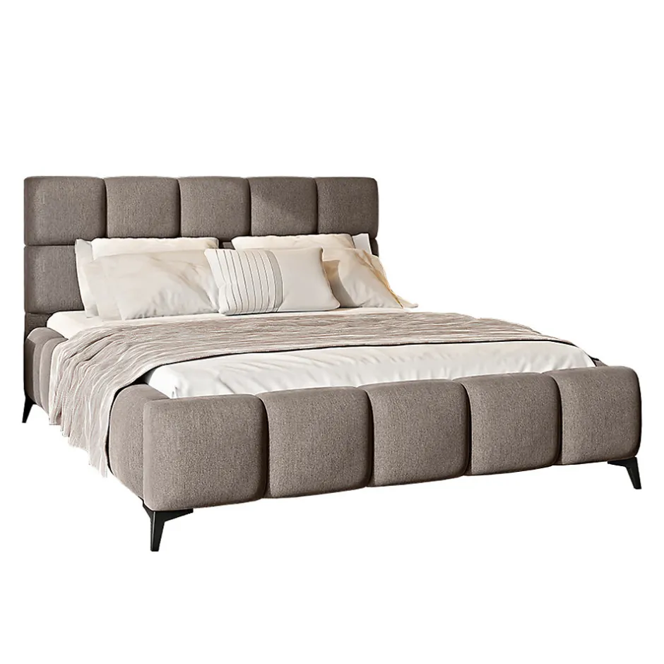 Petits-Meubles Lit coffre 160x200 sommier inclus Mira Beige